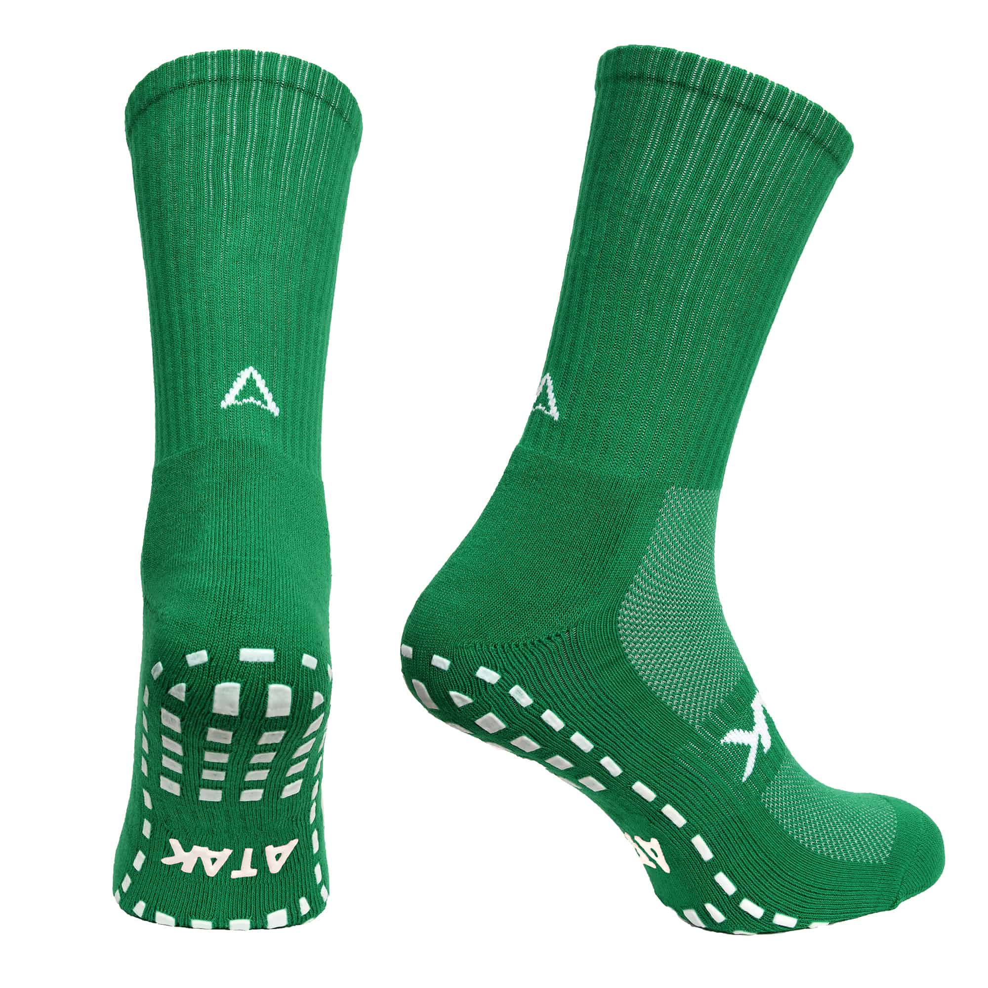 Plain Green Mid Leg Grip Socks